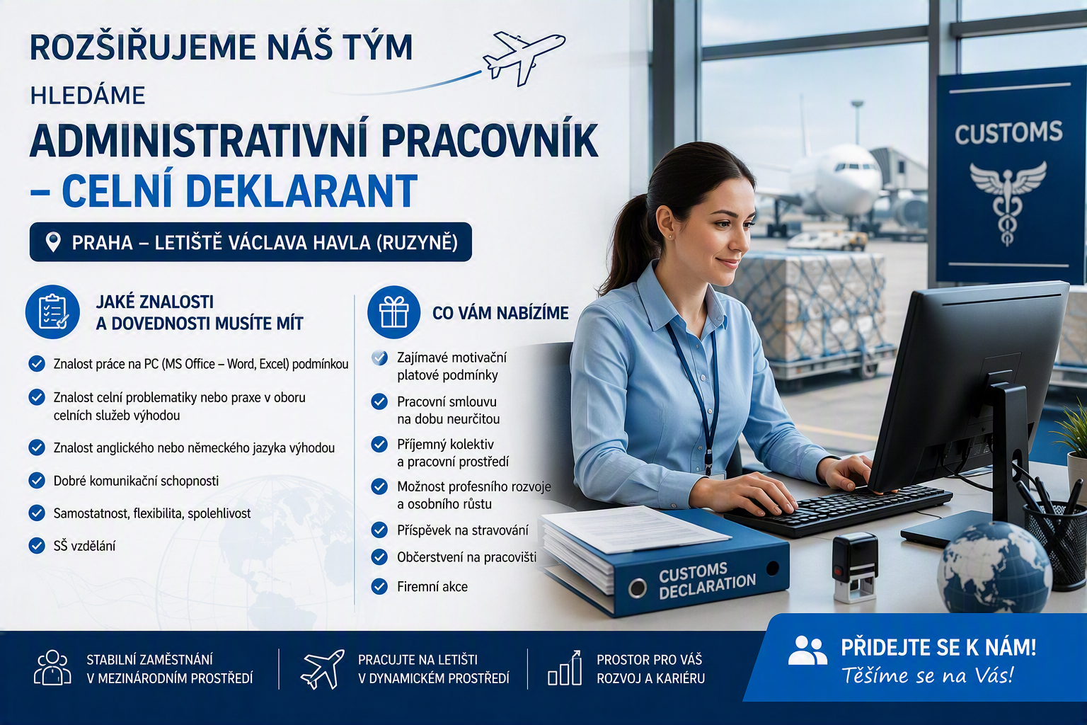 Administrativní pracovník - Celní deklarant Praha Ruzyně